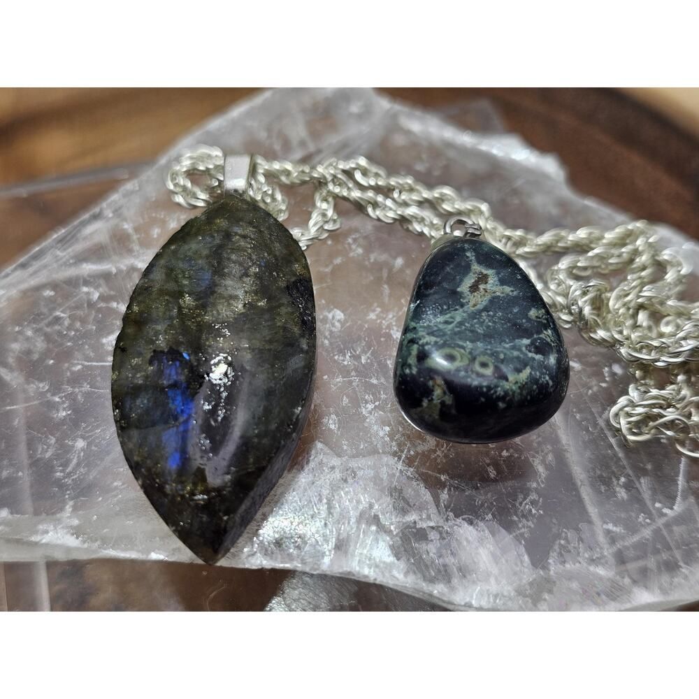 Labradorite & Kababa jasper set